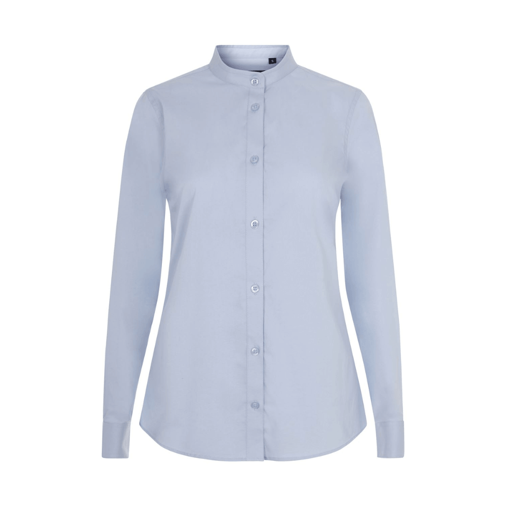 405015S VELILLA - Camisa cuello tirilla stretch manga larga mujer
