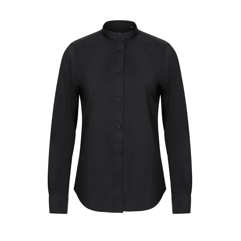 405015S VELILLA - Camisa cuello tirilla stretch manga larga mujer