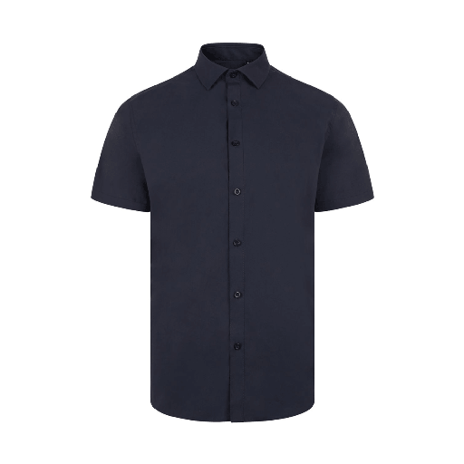 [8868] 405017S VELILLA - Camisa manga larga stretch hombre (AZUL NAVY, S)