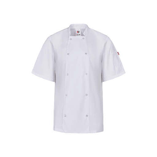 [9072] 405205 VELILLA - Chaqueta de cocina con automáticos manga corta (BLANCO, 44)
