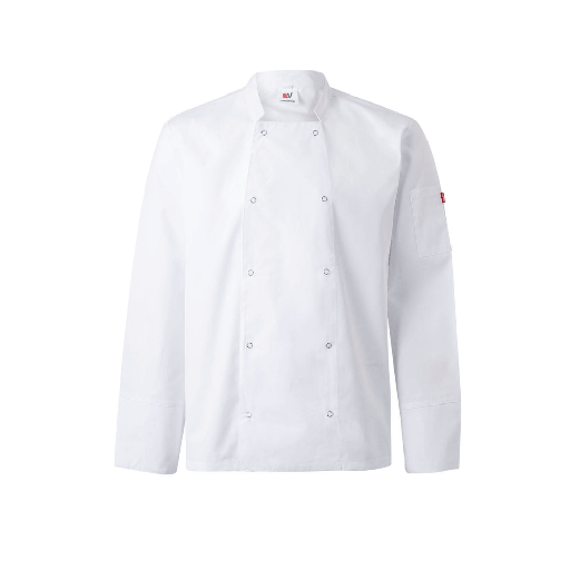 [9094] 405206 VELILLA - Chaqueta de cocina con automáticos manga larga (BLANCO, 44)
