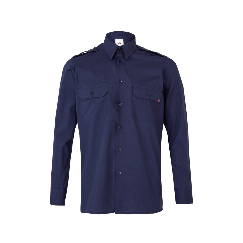 530 VELILLA - Camisa con galoneras manga larga