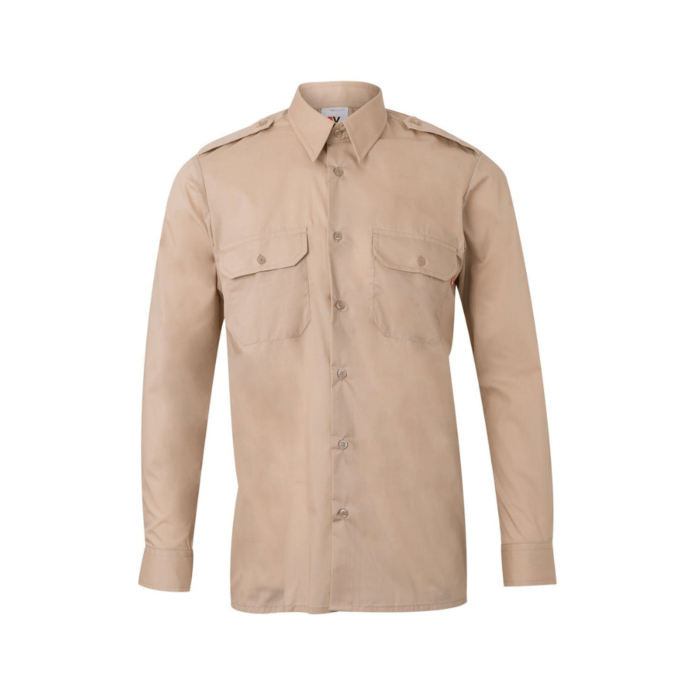 530 VELILLA - Camisa con galoneras manga larga
