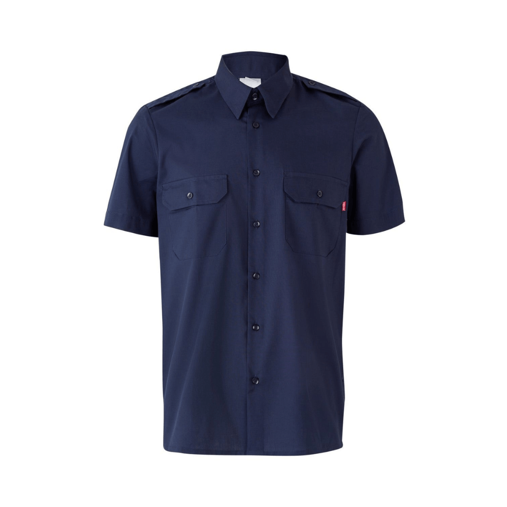 532 VELILLA - Camisa con galoneras manga corta
