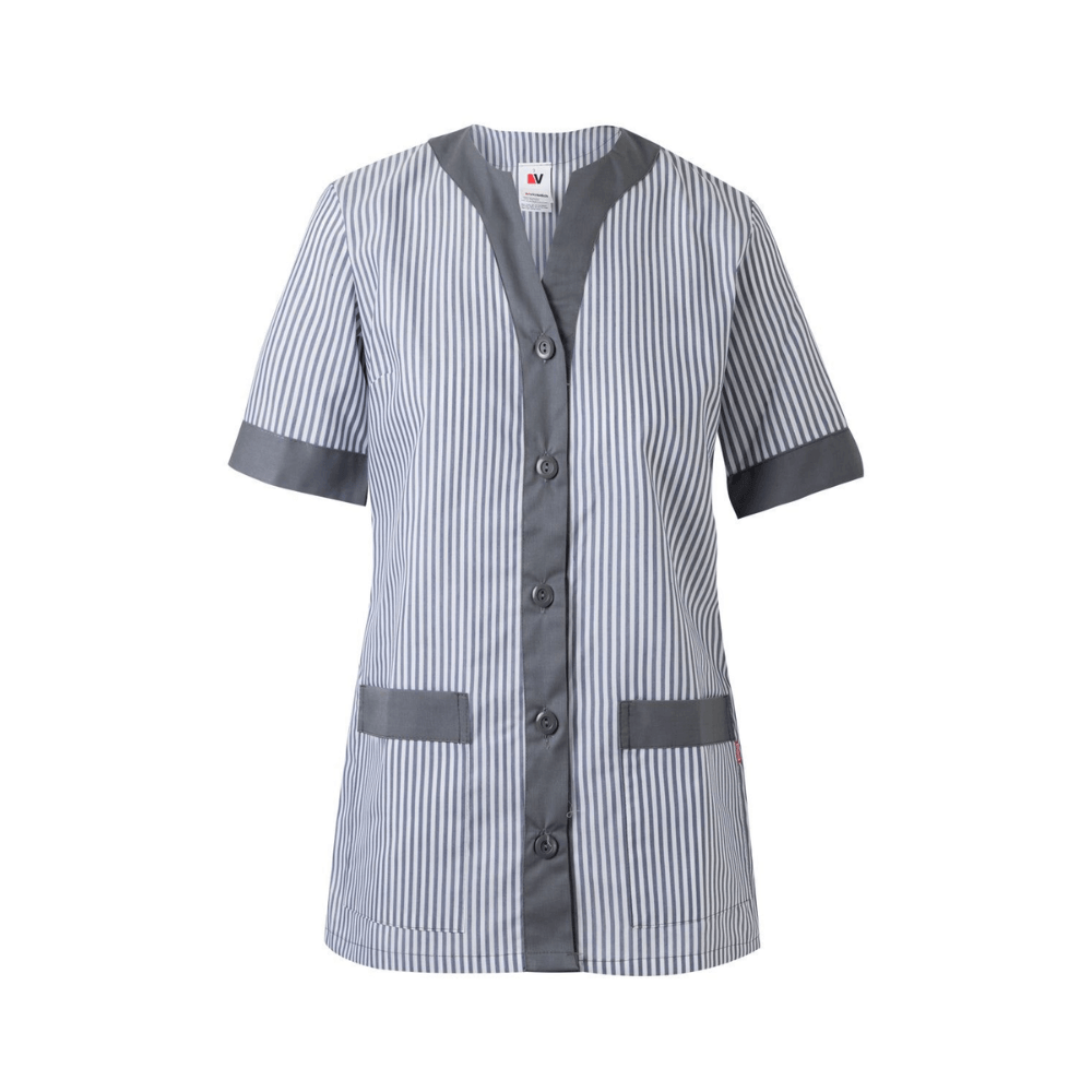 579 VELILLA - Chaqueta a rayas manga corta mujer
