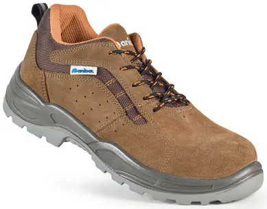 1688ZSME ANIBAL - LUSITANIA - Zapato en piel de serraje perforada Metal free S1PL SR