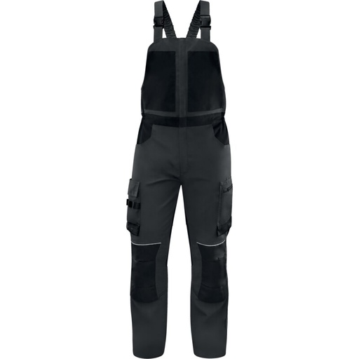 [00163930] M5SA3 DELTA PLUS - Pantalón con tirantes de trabajo de corte holgado y resistente para trabajar de rodillas en entornos agresivos (S)
