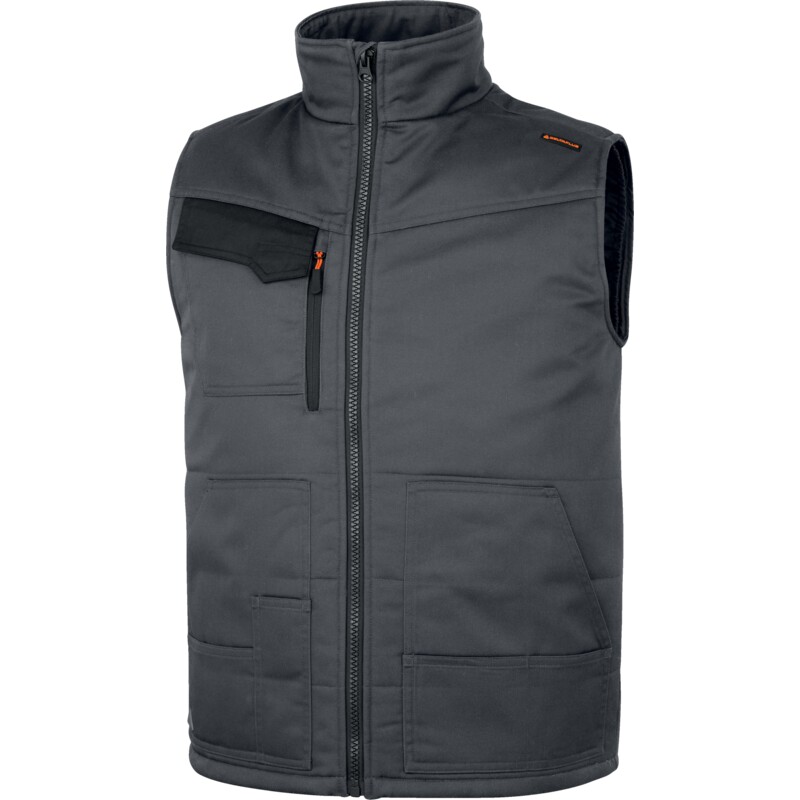 STOCKTON3 DELTA PLUS - Chaleco sin mangas con 9 bolsillos y sisas cortavientos que ofrece estilo y calidez media