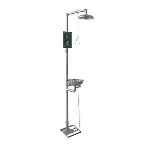 [00135826] 11011 SAFETOP - Ducha de ojos inox de pedestal con pileta y pedal