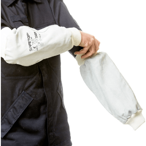 [00137229] 20450 SAFETOP - Manguitos al codo de cuero para soldador calidad standard