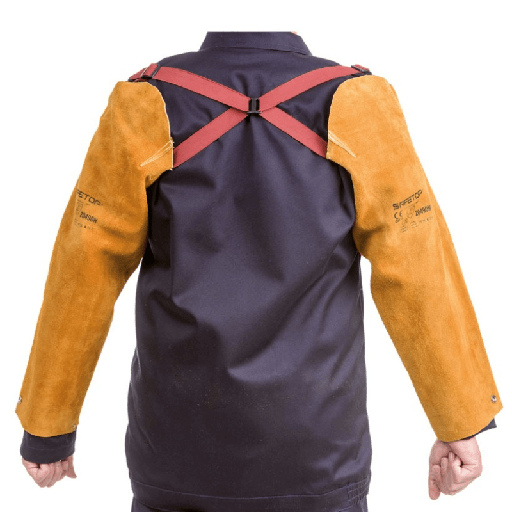 [00137230] 20490 SAFETOP - Mangas de cuero calidad best con tiras cruzadas