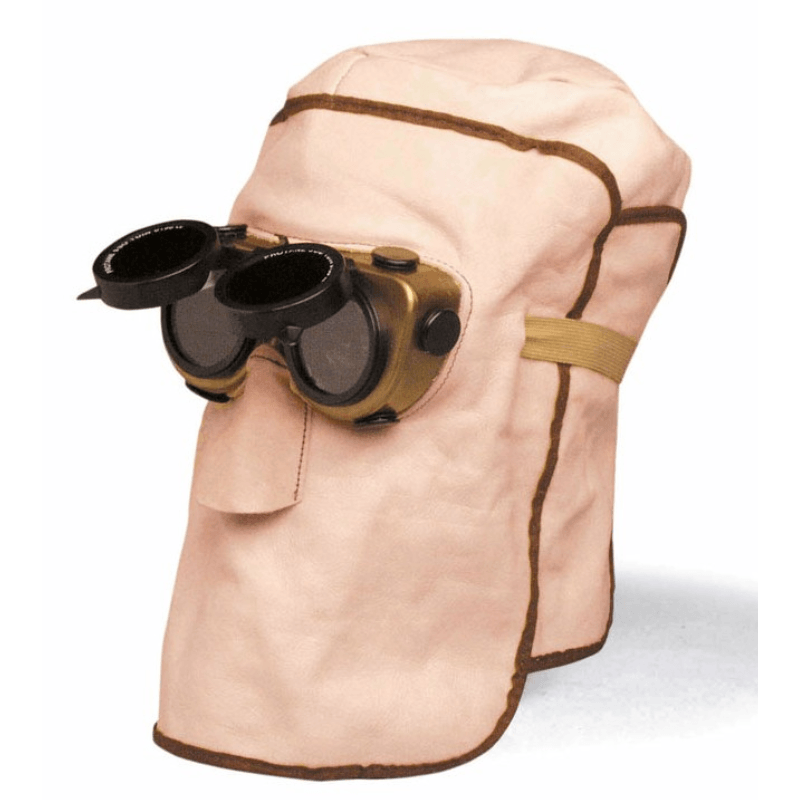 20550 SAFETOP - CAPYWELD PLUS - Capuz de cuero soldar con gafas (sin filtros)