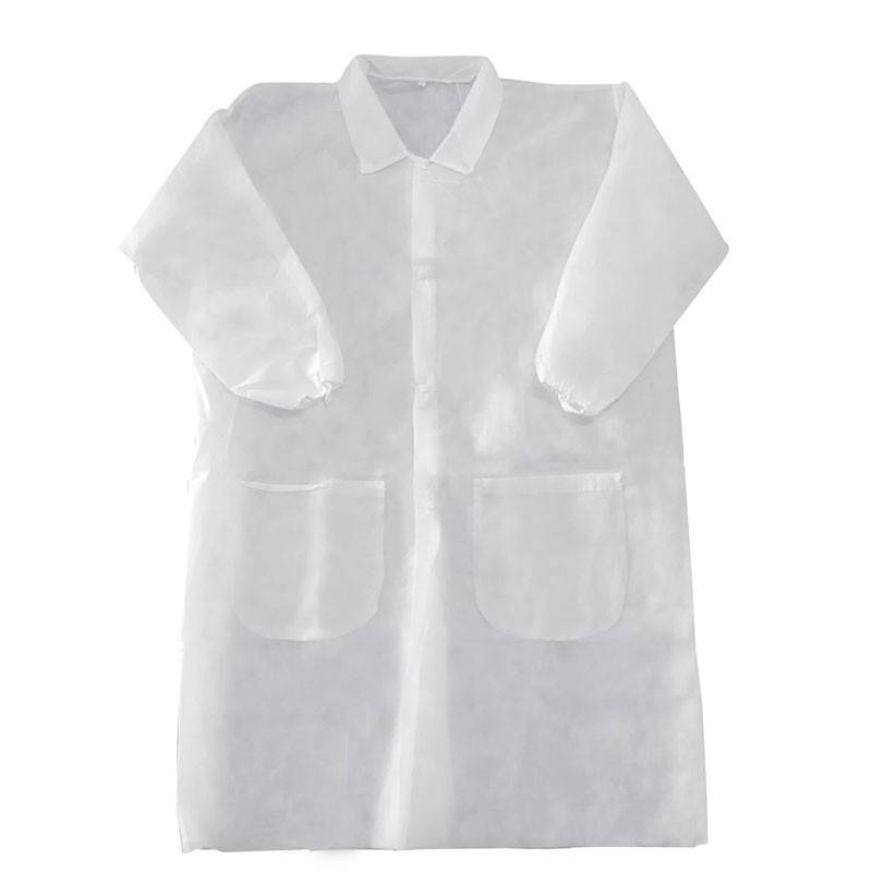 21033 SAFETOP - LAB-COAT - Bata laboratorio de polipropileno blanca 67x104cm