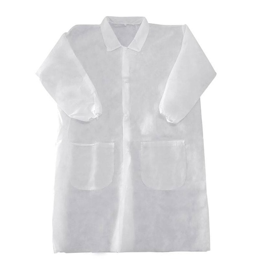 [00137320] 21033 SAFETOP - LAB-COAT - Bata laboratorio de polipropileno blanca 67x104cm