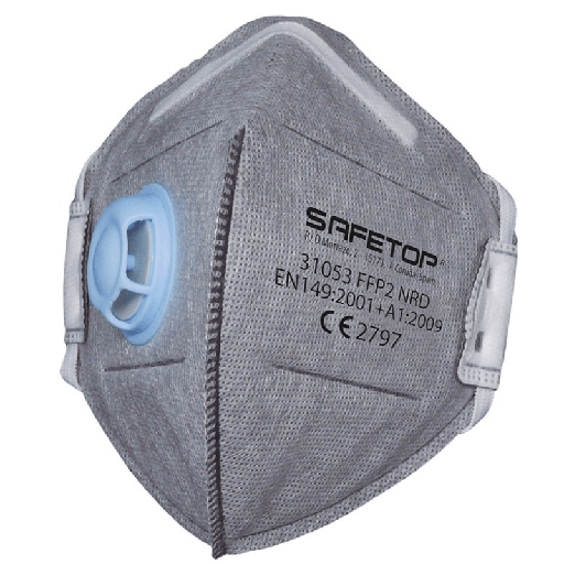 [00139396] 31053 SAFETOP - Mascarilla plegable vertical válvula carbón activo FFP2 NR D