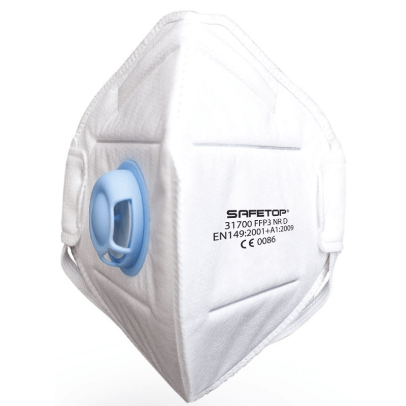 31700 SAFETOP - Mascarilla plegable vertical válvula metal free FFP3 NR D