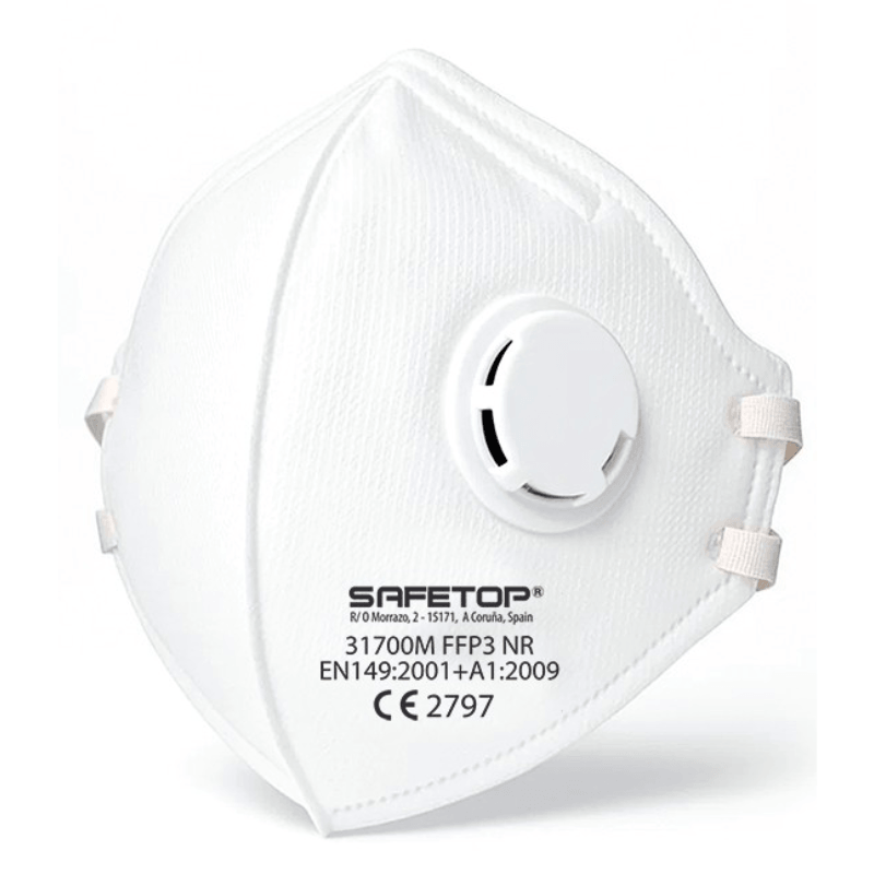 31700M SAFETOP - Mascarilla plegable vertical con válvula FFP3 NR