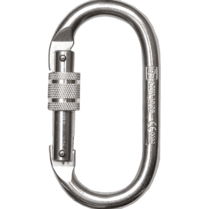 80112J SAFETOP - Mosquetón de rosca de acero con apertura 19 mm