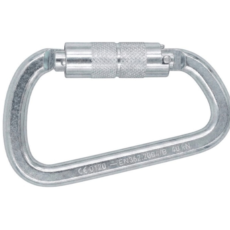 80120 SAFETOP - Mosquetón de rosca 1/4 de vuelta de acero apertura 22 mm