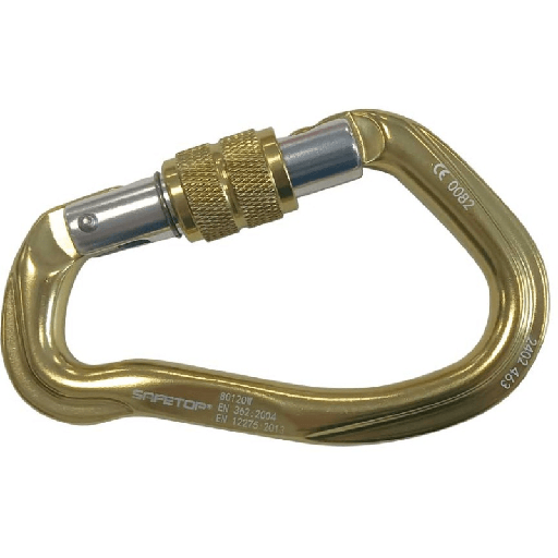[00155206] 80120W SAFETOP - Mosquetón de rosca en forma de pera 23KN hecho de aluminio