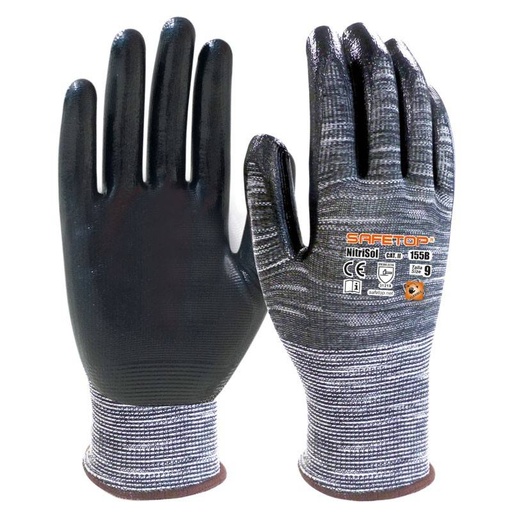 [00136509] 155B SAFETOP - NITRISOL - Guante sintético de nitrilo sin costuras (10)