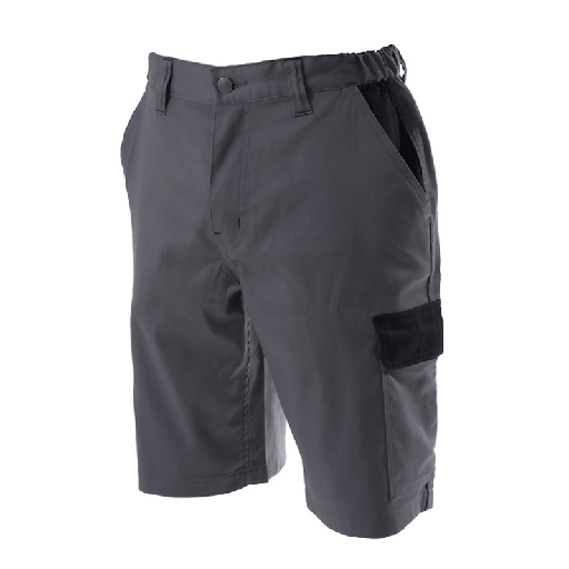 [00136540] 163 SAFETOP - TORROX - Pantalón corto bitono tejido stretch (GRIS/NEGRO, XS)