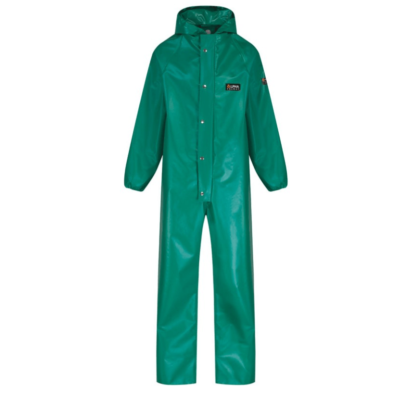 24110 SAFETOP - CHEMMASTER - Buzo de PVC verde resistente a químicos