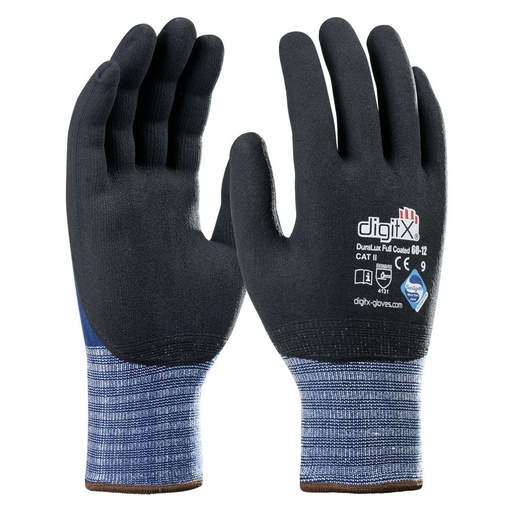 [00141890] 60-12 DIGITX® - DURALUX COATES - Guante de lycra-nitrilo satinizado (10)