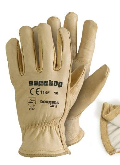 G114F  SAFETOP - DORNEDA, guante de piel flor con forro térmico