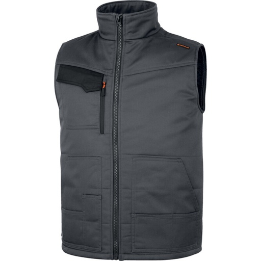 [00169967] STOCKTON3 DELTA PLUS - Chaleco sin mangas con 9 bolsillos y sisas cortavientos que ofrece estilo y calidez media (AZUL MARINO-AZUL REY, S)