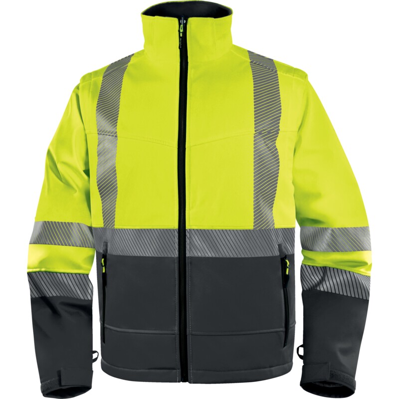 FAST DELTA PLUS - Softshell elástico 2 en 1 con mangas desmontables que puede combinarse con TRACK para funciones de lluvia y calor y visibilidad diurna y nocturna.