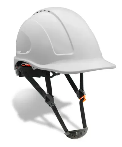 [00170756] 2088CMV STEELPRO - NEW MOUNTAIN - Casco de seguridad ventilado con arnés textil de rueda y barbiquejo con mentonera (AMARILLO)