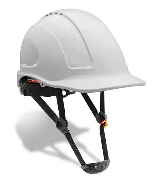 2088CMV STEELPRO - NEW MOUNTAIN - Casco de seguridad ventilado con arnés textil de rueda y barbiquejo con mentonera